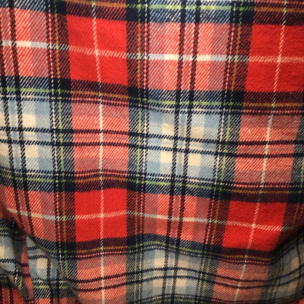 Hollister Red Plaid & Brown Puffer Vest w/ Detachable Fur Hood Size Large - Picture 8 of 14